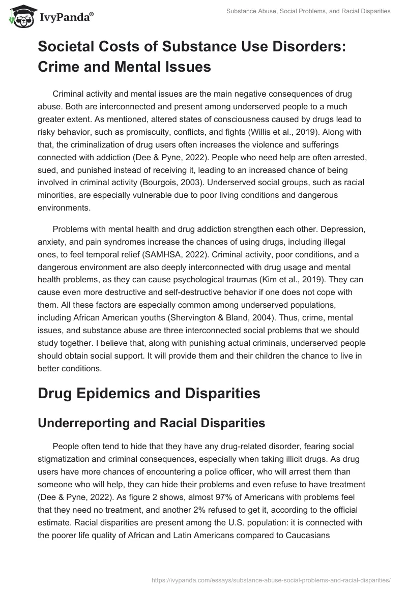 Substance Abuse, Social Problems, and Racial Disparities. Page 3