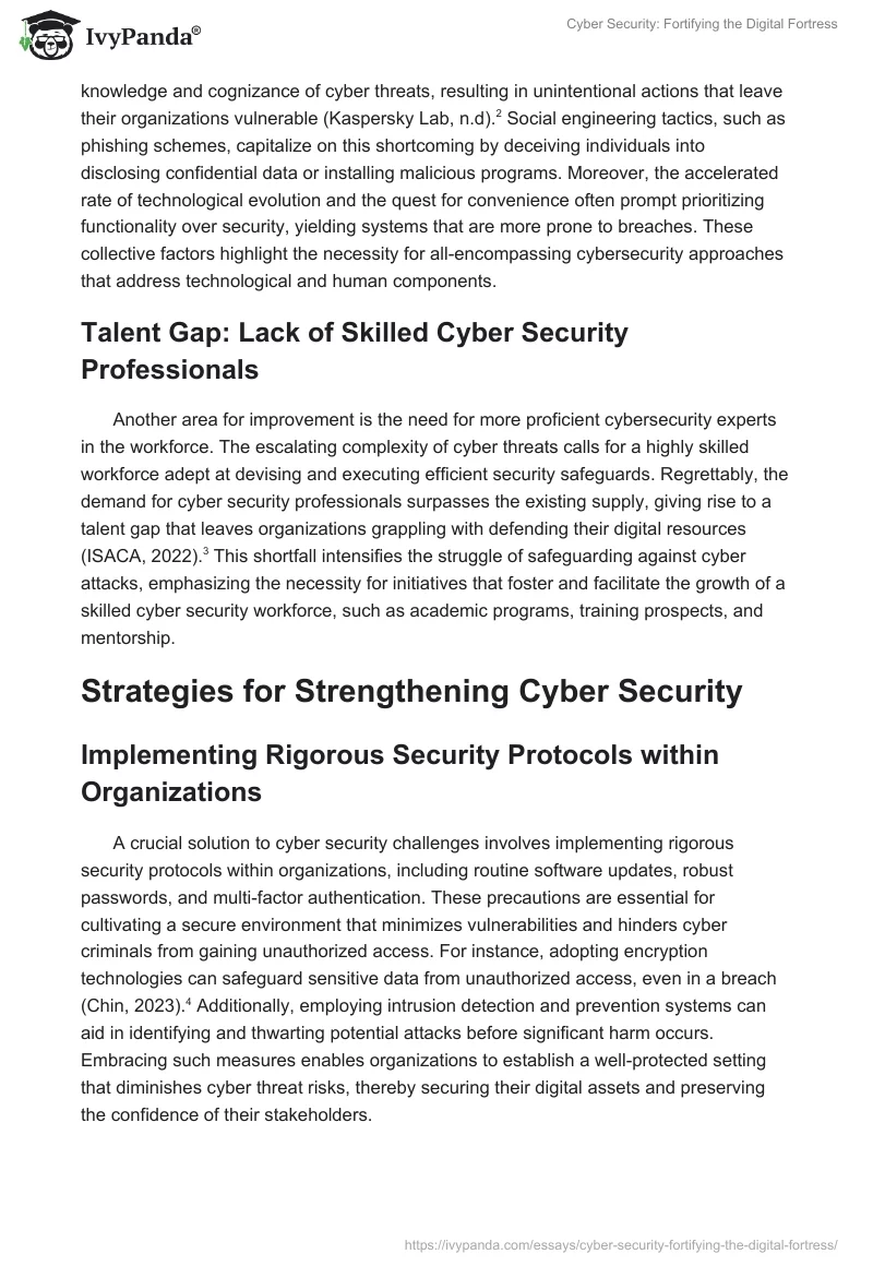 Cyber Security: Fortifying the Digital Fortress. Page 2