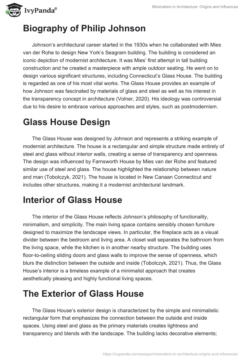 Minimalism in Architecture: Origins and Influences. Page 3