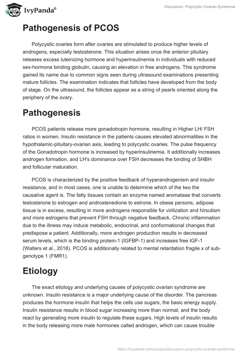 Discussion: Polycystic Ovarian Syndrome. Page 2