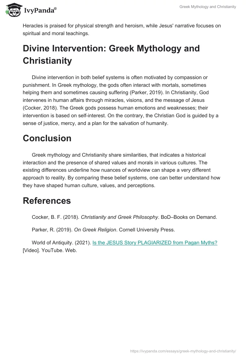 Greek Mythology and Christianity. Page 2