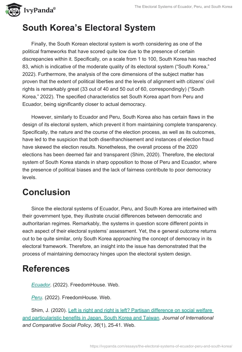 The Electoral Systems of Ecuador, Peru, and South Korea. Page 2