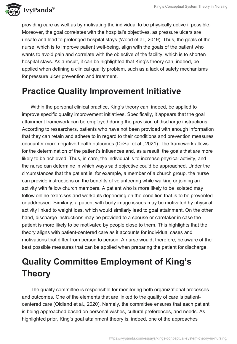 King’s Conceptual System Theory in Nursing. Page 3