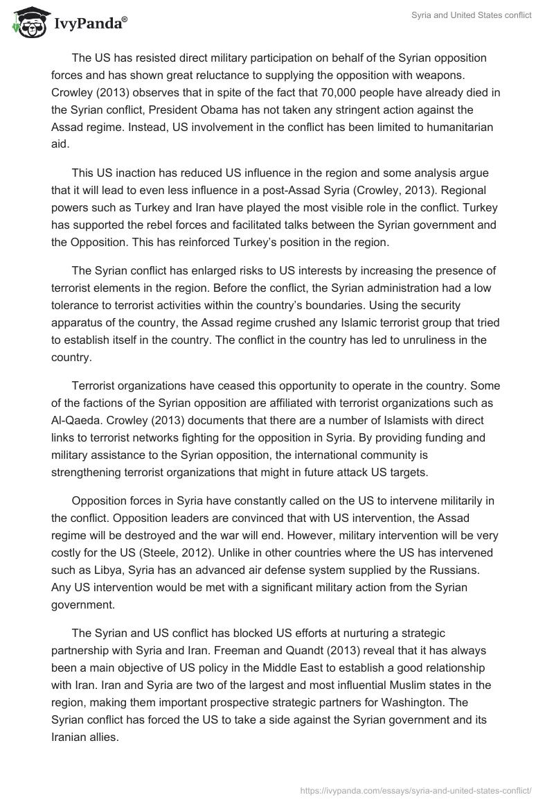 Syria and United States Conflict. Page 2