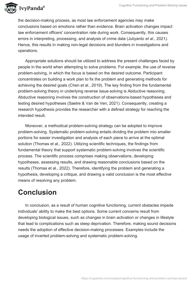 Cognitive Functioning and Problem-Solving Issues. Page 2