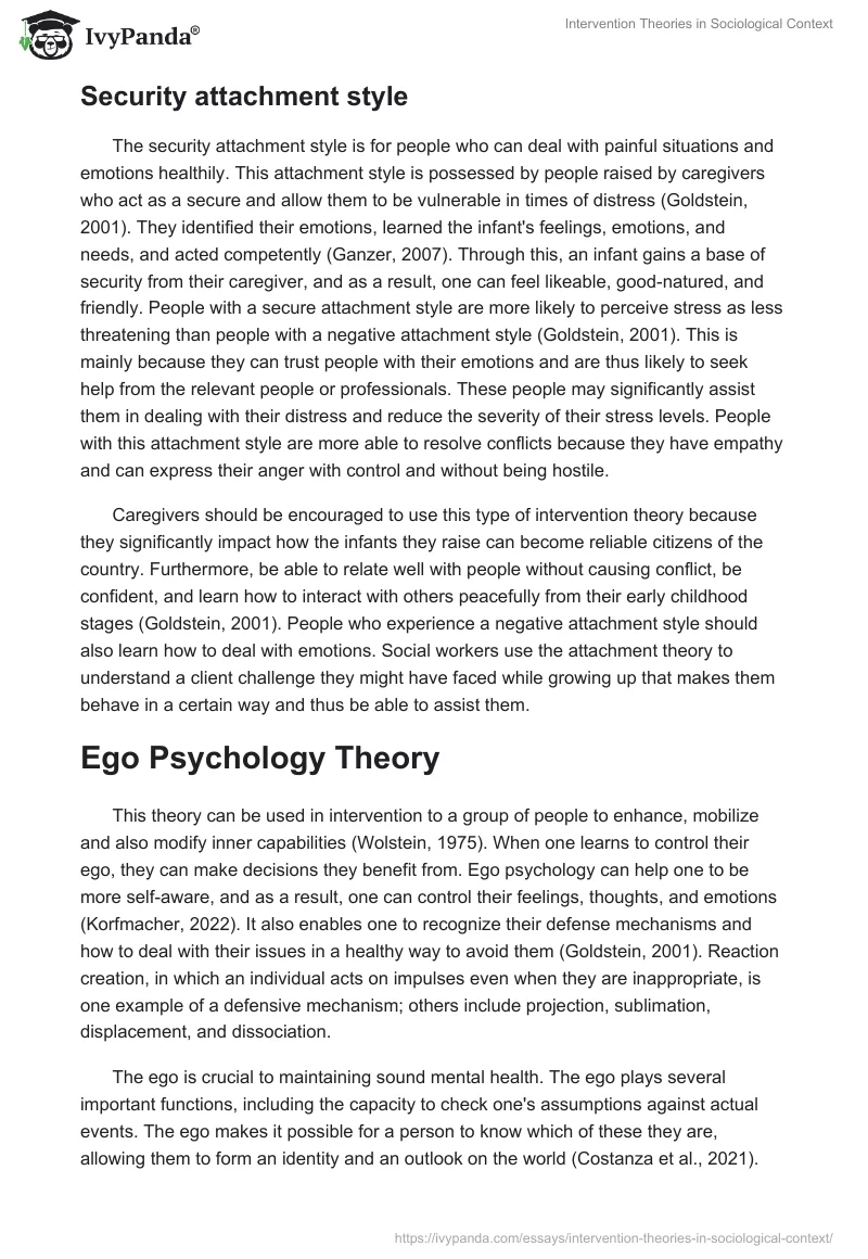 Intervention Theories in Sociological Context. Page 4