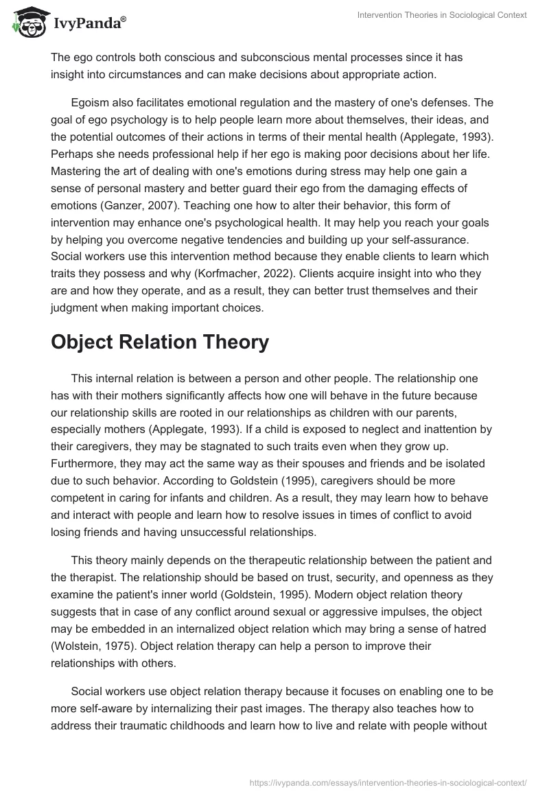 Intervention Theories in Sociological Context. Page 5