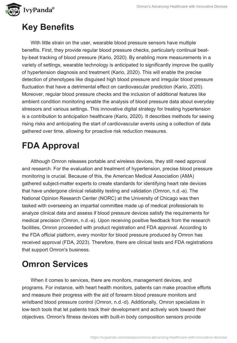 Omron's Advancing Healthcare with Innovative Devices. Page 2