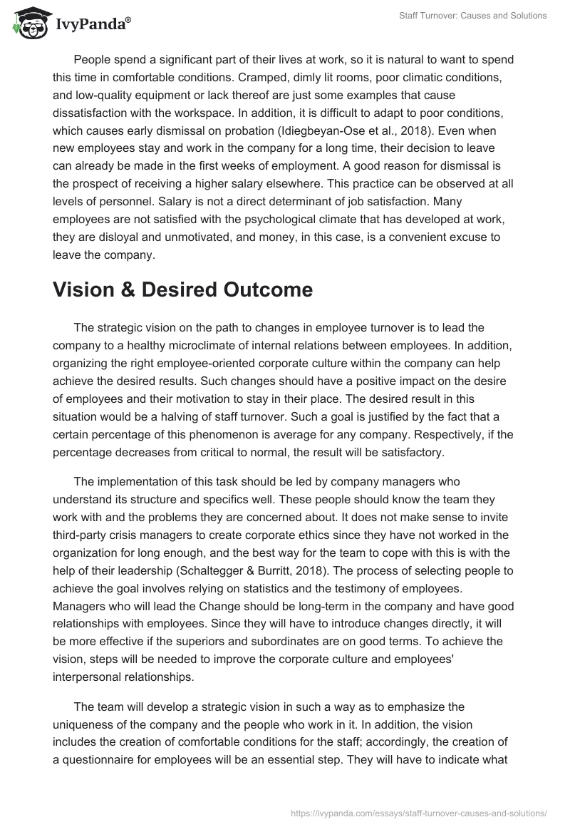 Staff Turnover: Causes and Solutions. Page 3