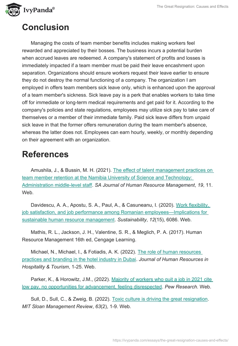 The Great Resignation: Causes and Effects. Page 4