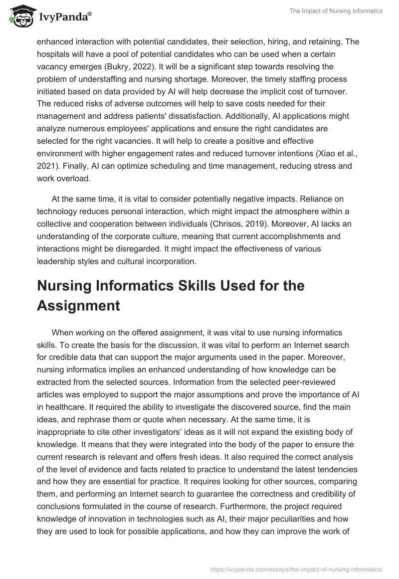 The Impact of Nursing Informatics. Page 2