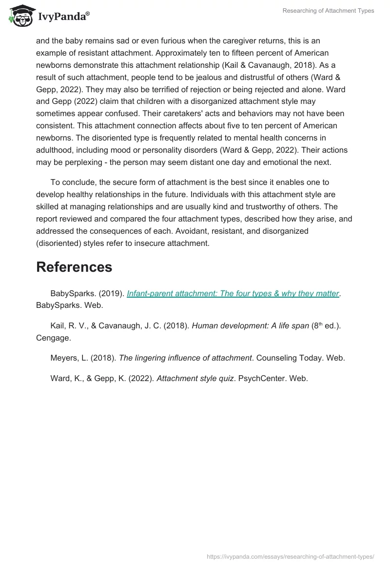 Researching of Attachment Types. Page 2