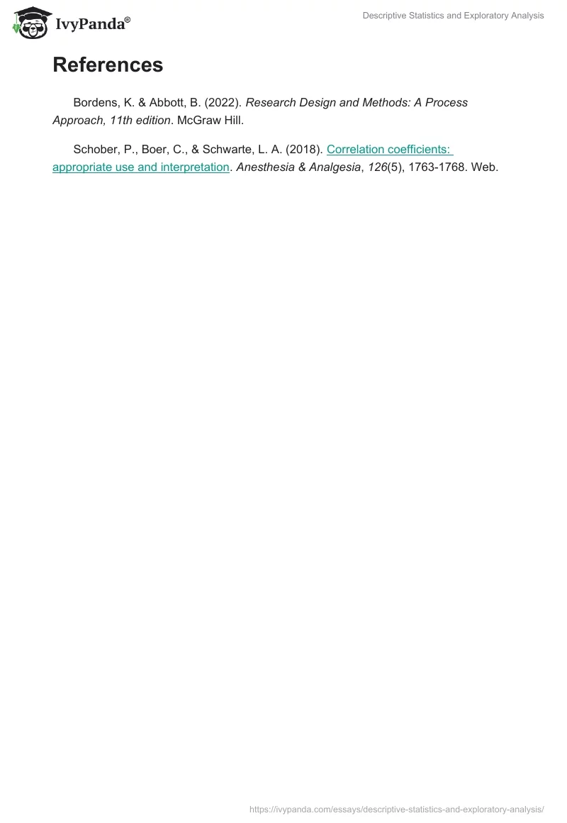 Descriptive Statistics and Exploratory Analysis. Page 2