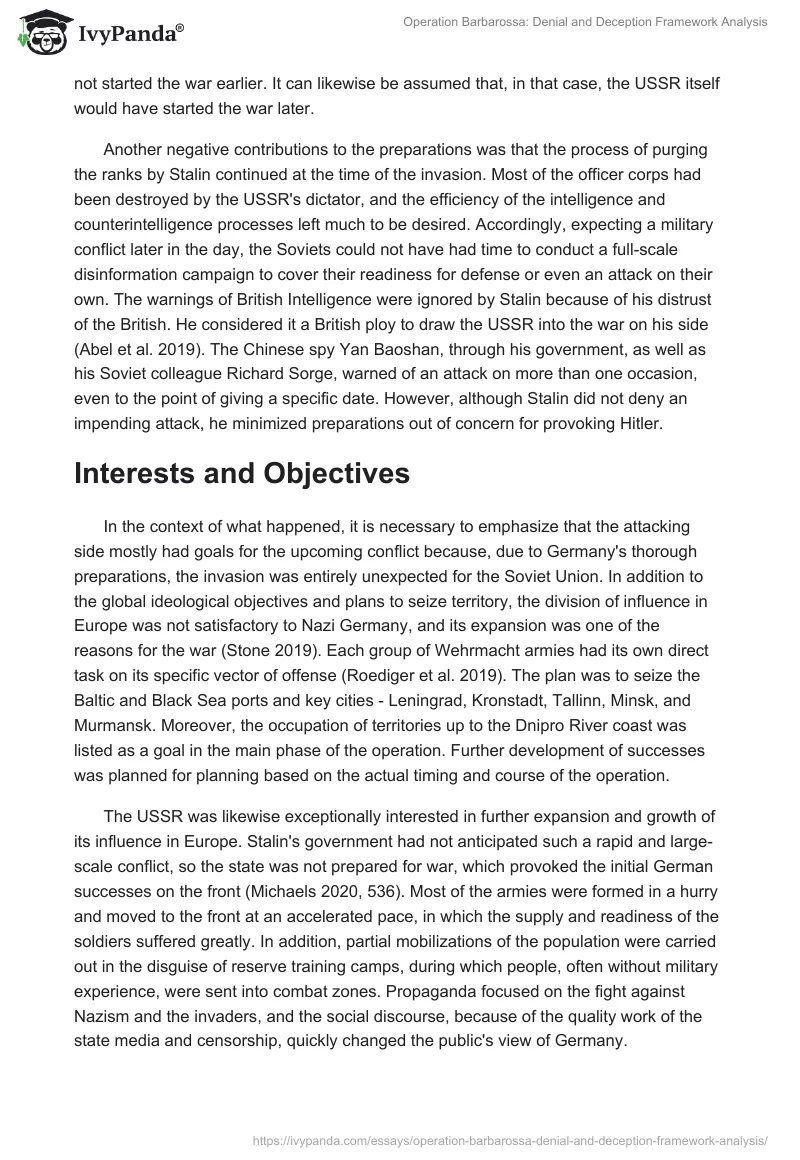 Operation Barbarossa: Denial and Deception Framework Analysis. Page 3