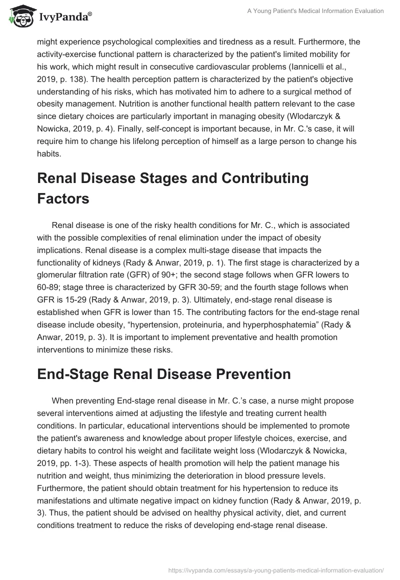 A Young Patient's Medical Information Evaluation. Page 2