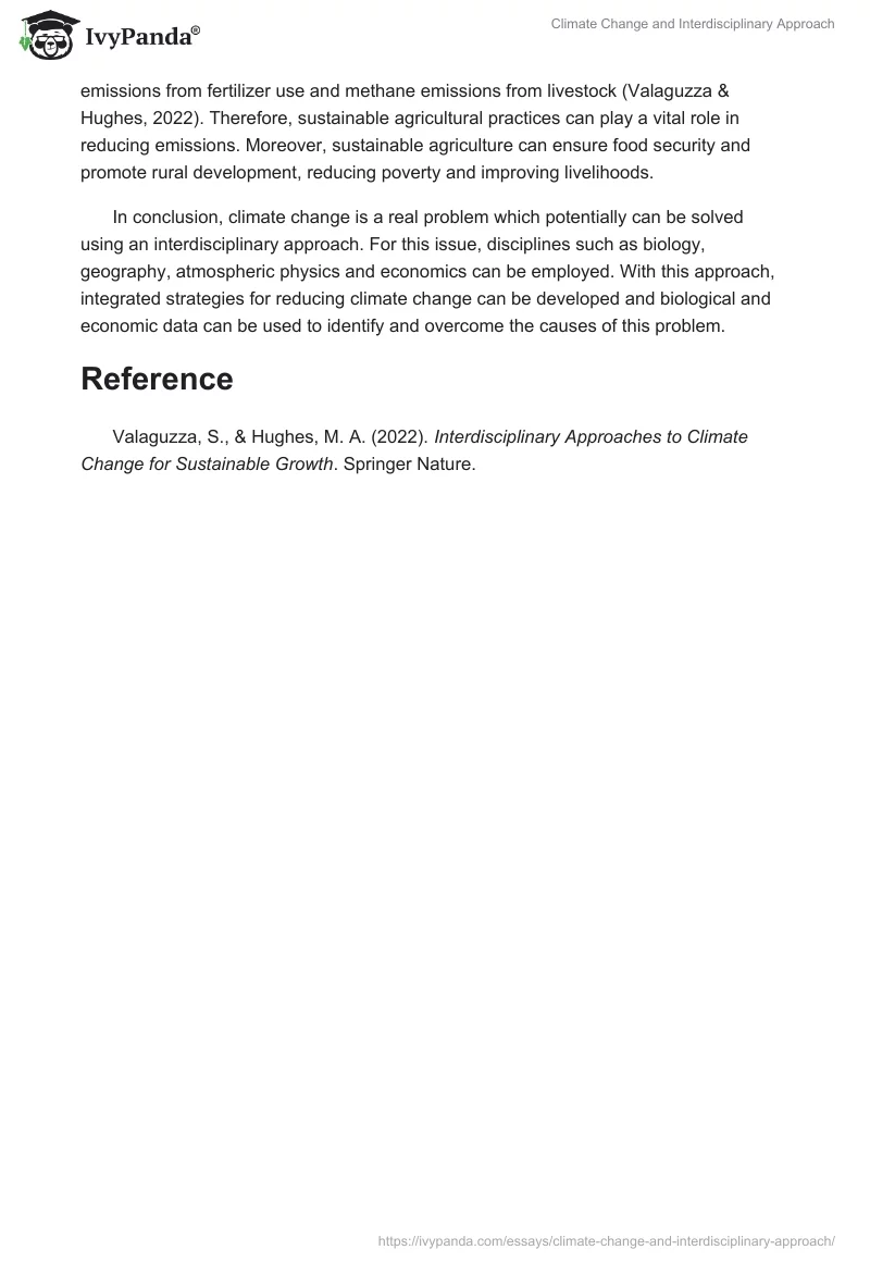 Climate Change and Interdisciplinary Approach. Page 2