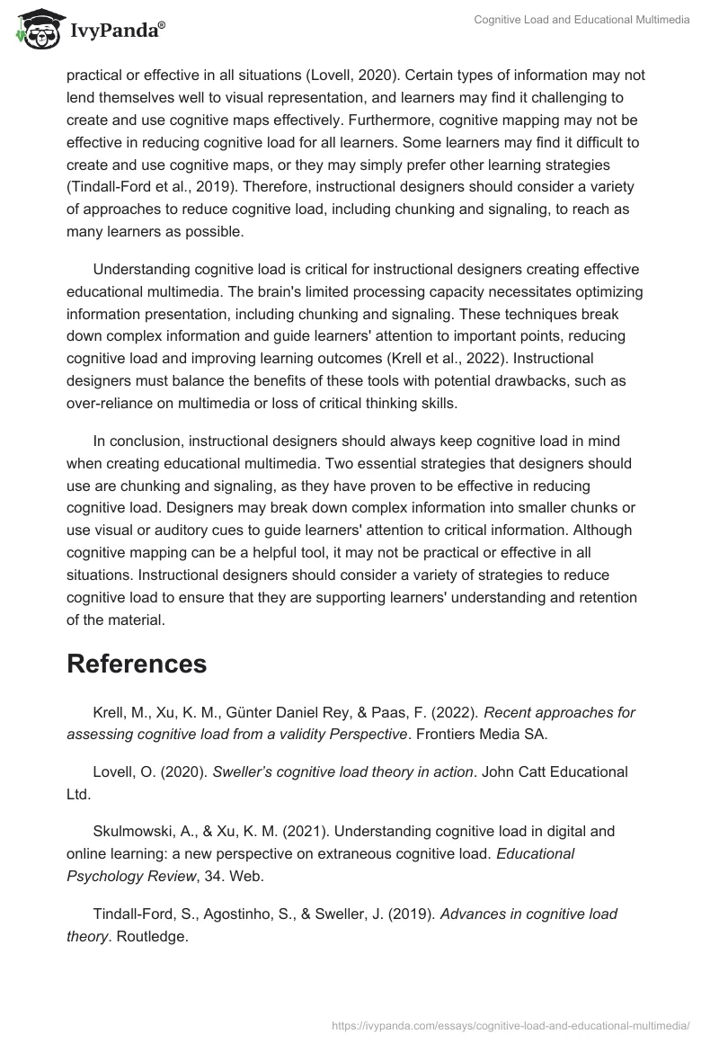 Cognitive Load and Educational Multimedia. Page 2