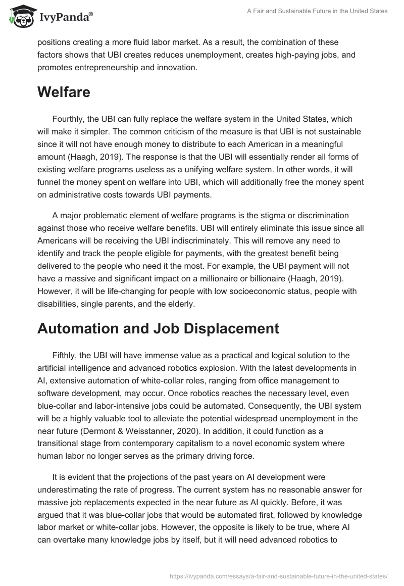 A Fair and Sustainable Future in the United States. Page 3