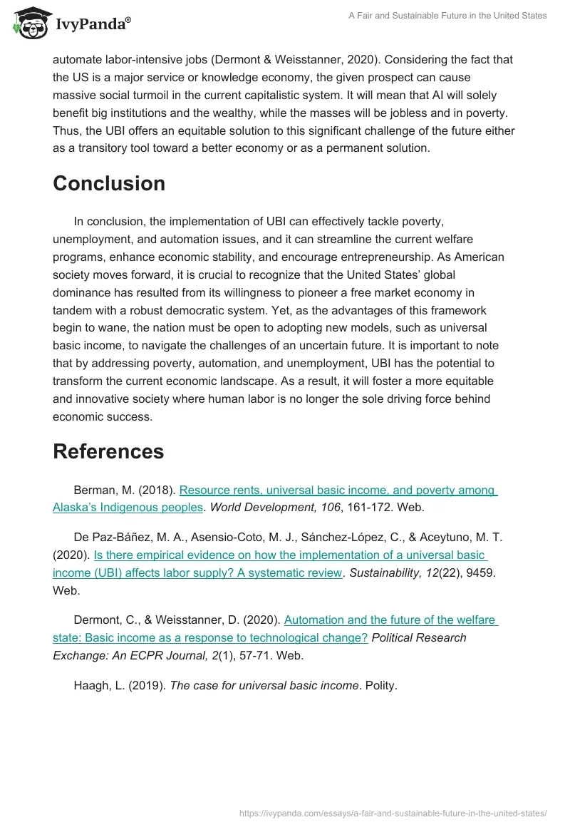 A Fair and Sustainable Future in the United States. Page 4