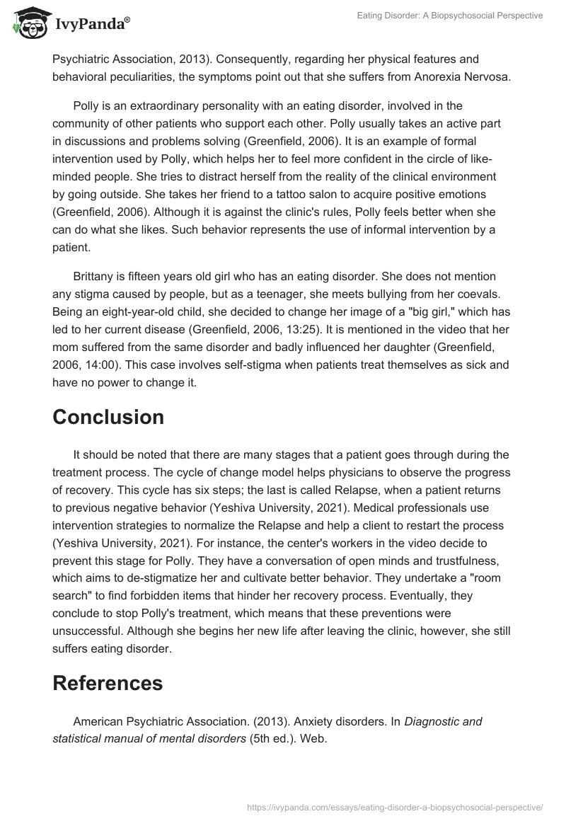 Eating Disorder: A Biopsychosocial Perspective. Page 2