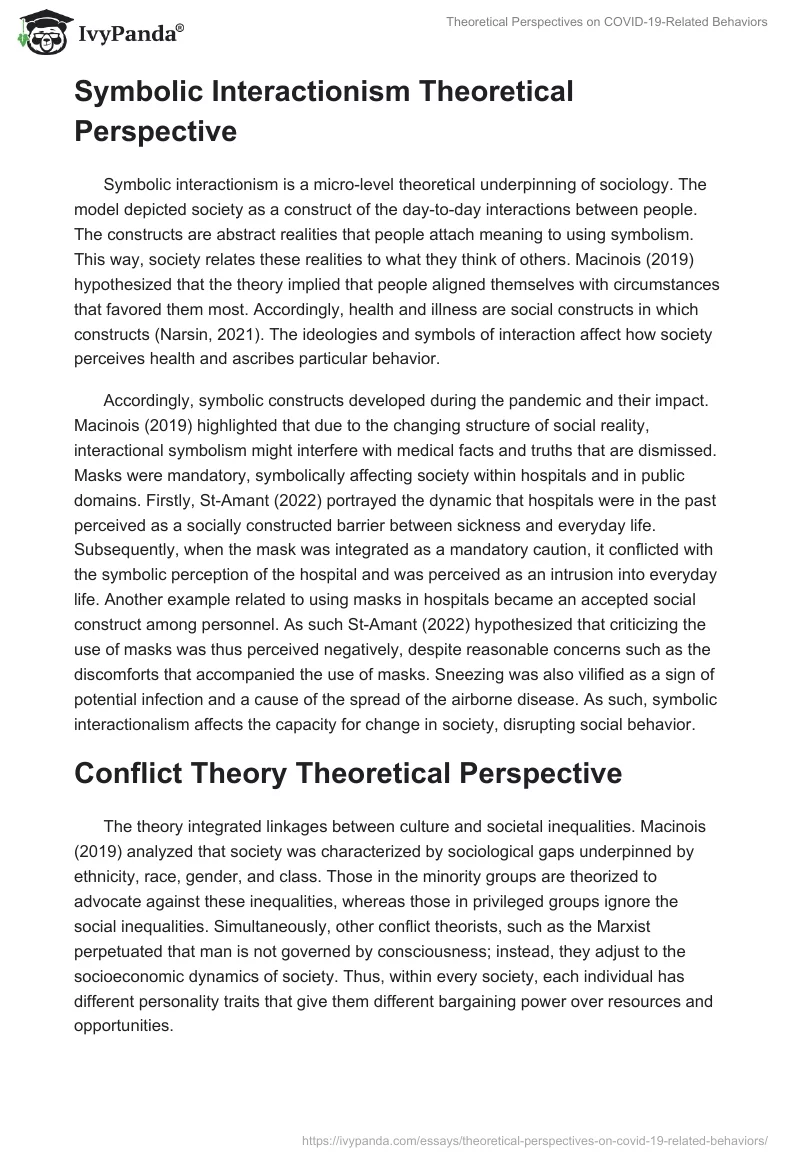 Theoretical Perspectives on COVID-19-Related Behaviors. Page 2