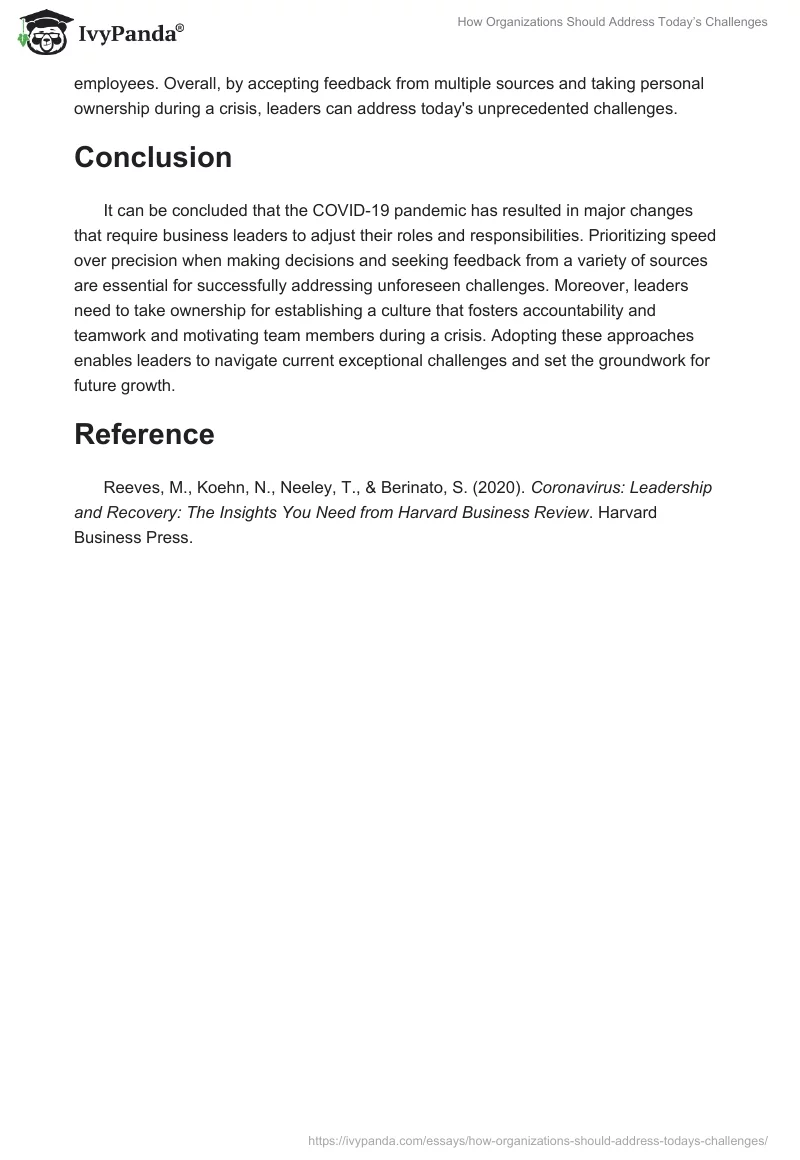 How Organizations Should Address Today’s Challenges. Page 2