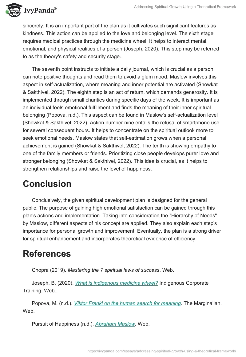 Addressing Spiritual Growth Using a Theoretical Framework. Page 2