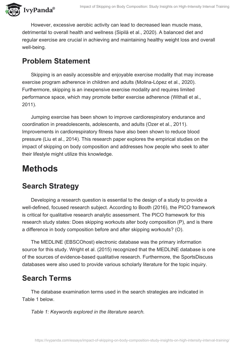 Impact of Skipping on Body Composition: Study Insights on High-Intensity Interval Training. Page 2