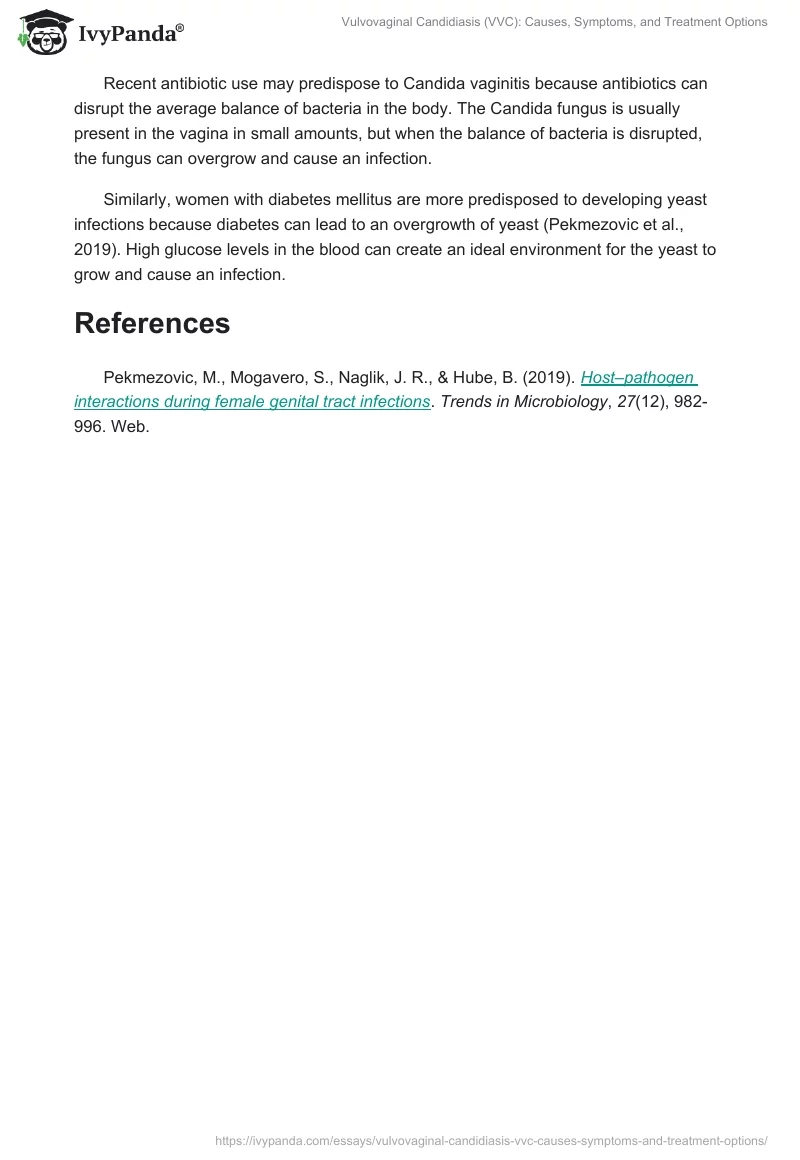 Vulvovaginal Candidiasis (VVC): Causes, Symptoms, and Treatment Options. Page 2