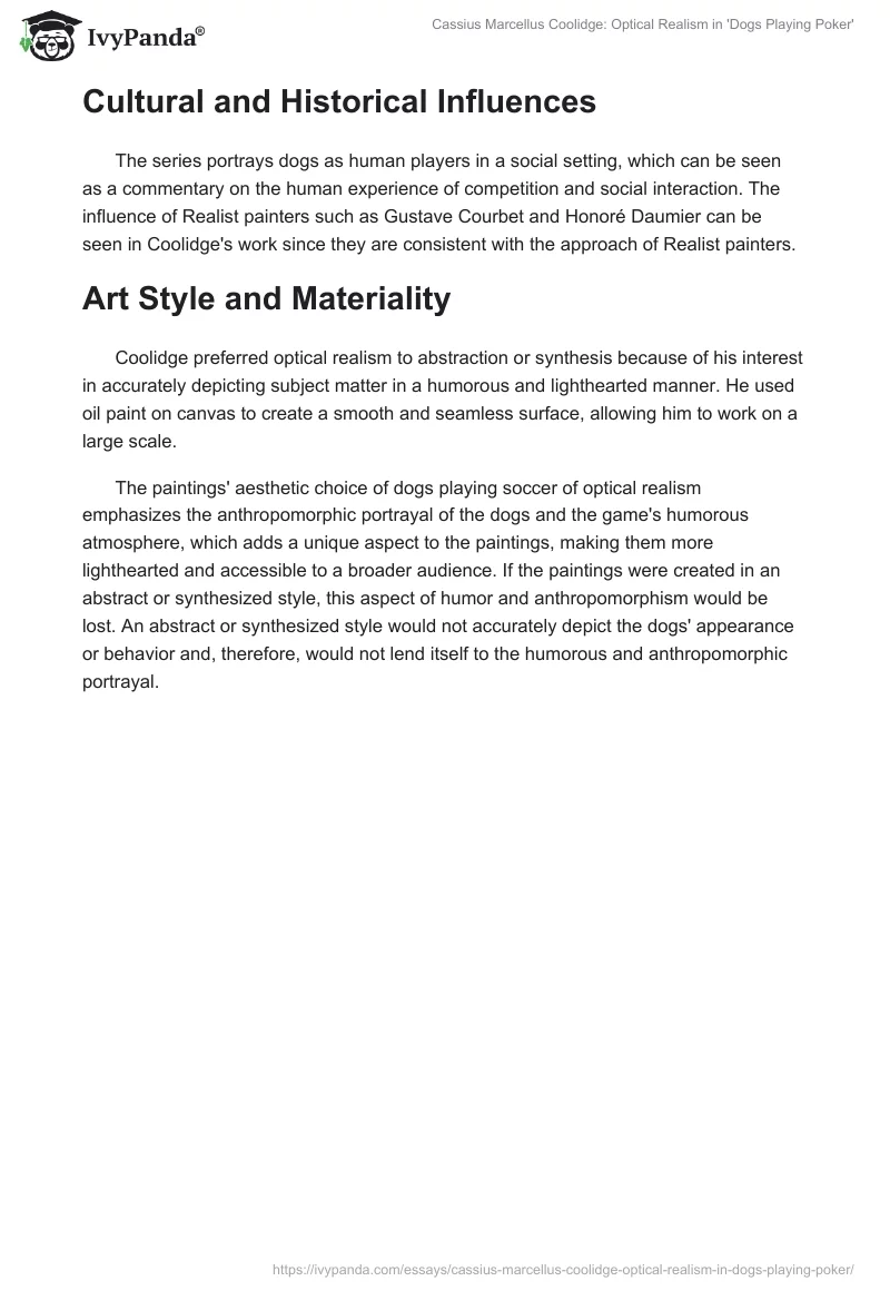 Cassius Marcellus Coolidge: Optical Realism in 'Dogs Playing Poker'. Page 2