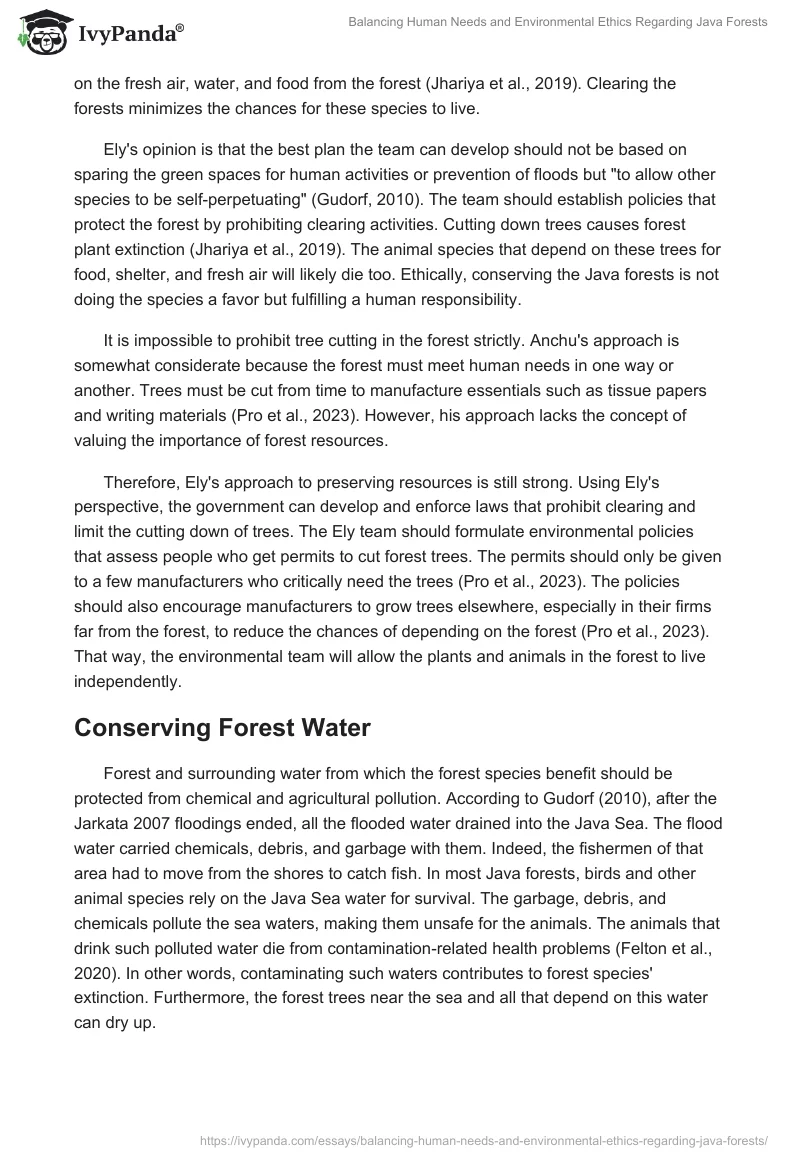 Balancing Human Needs and Environmental Ethics Regarding Java Forests. Page 2