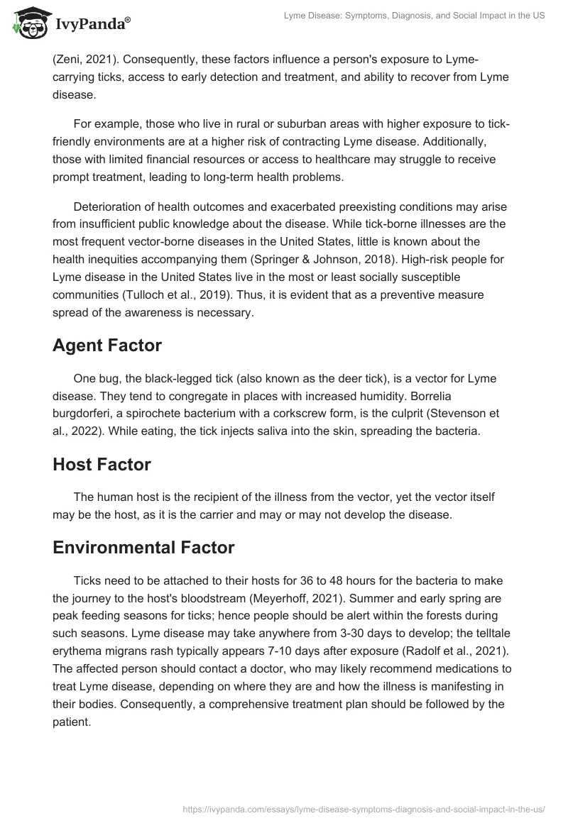 Lyme Disease: Symptoms, Diagnosis, and Social Impact in the US. Page 2