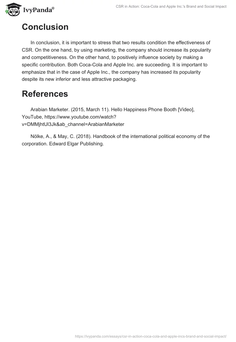 CSR in Action: Coca-Cola and Apple Inc.'s Brand and Social Impact. Page 2