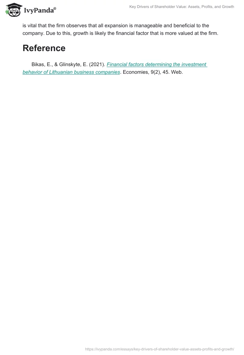 Key Drivers of Shareholder Value: Assets, Profits, and Growth. Page 2