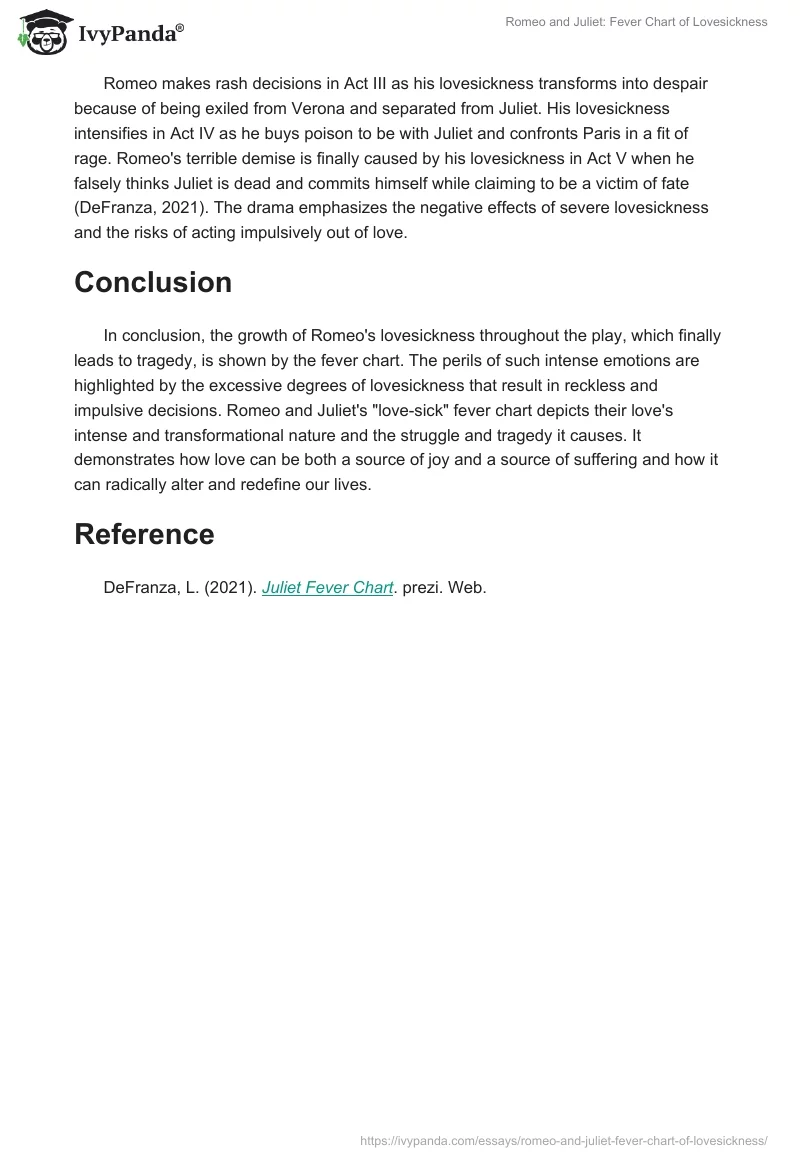 Romeo and Juliet: Fever Chart of Lovesickness. Page 2
