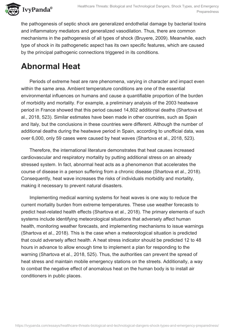 Healthcare Threats: Biological and Technological Dangers, Shock Types, and Emergency Preparedness. Page 2