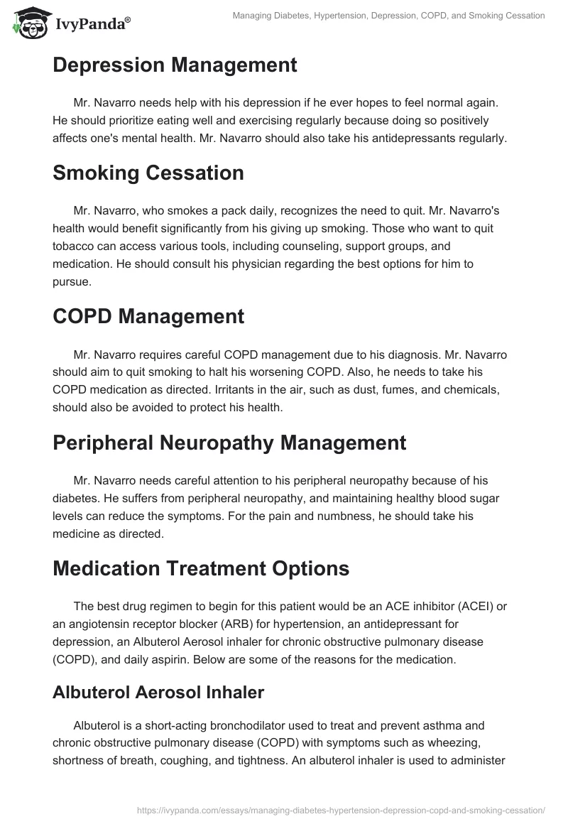 Managing Diabetes, Hypertension, Depression, COPD, and Smoking Cessation. Page 2