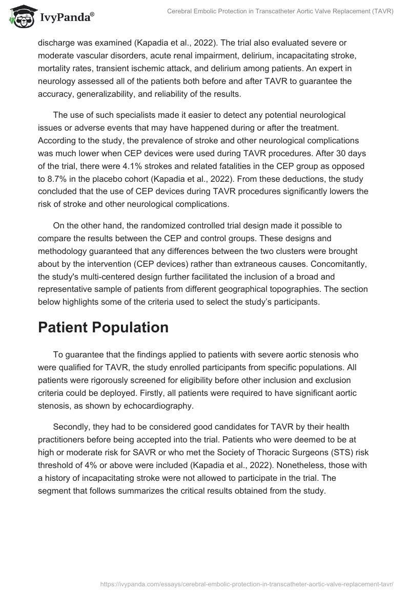 Cerebral Embolic Protection in Transcatheter Aortic Valve Replacement (TAVR). Page 2