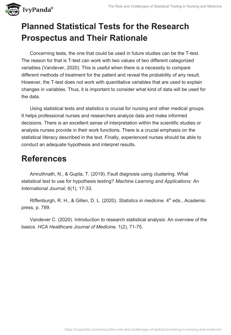 The Role and Challenges of Statistical Testing in Nursing and Medicine. Page 2