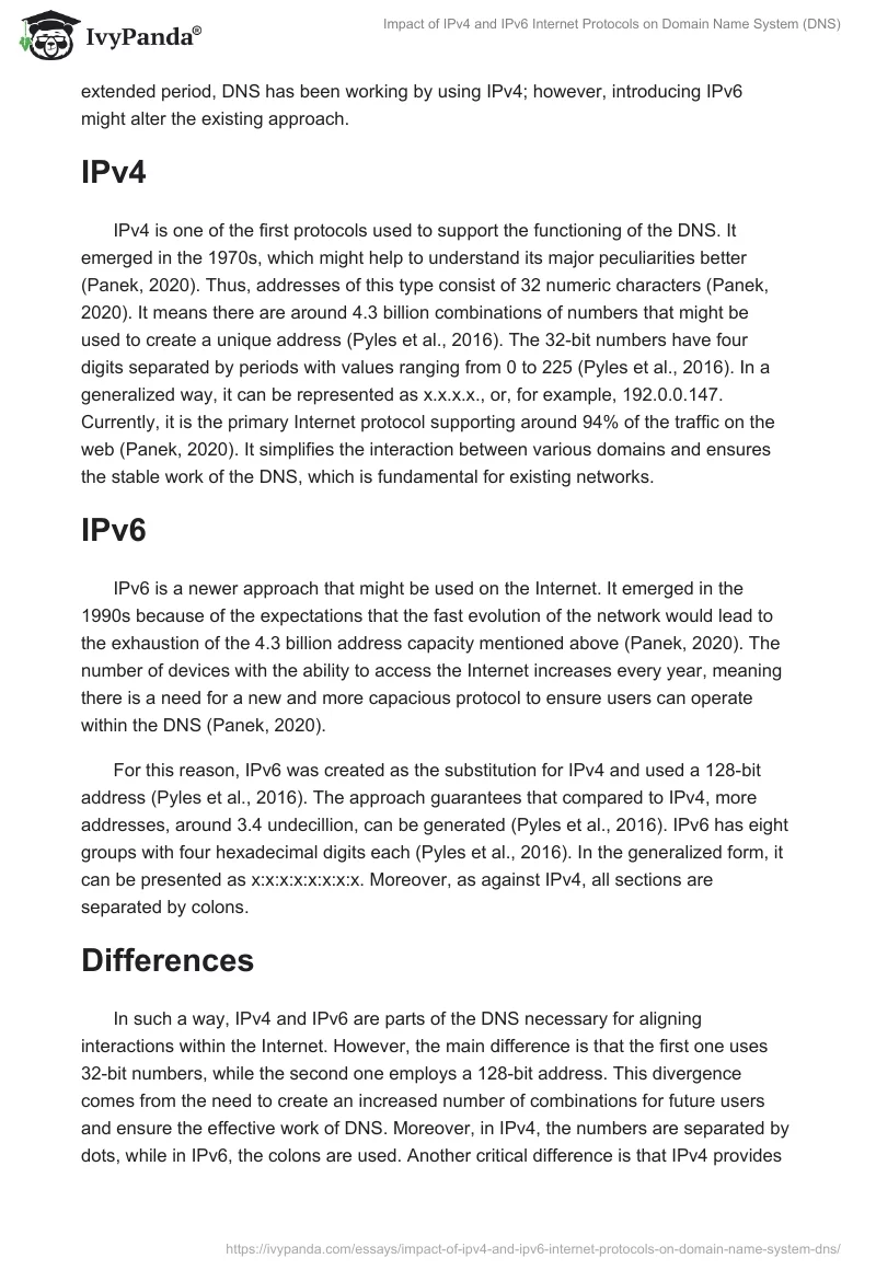 Impact of IPv4 and IPv6 Internet Protocols on Domain Name System (DNS ...