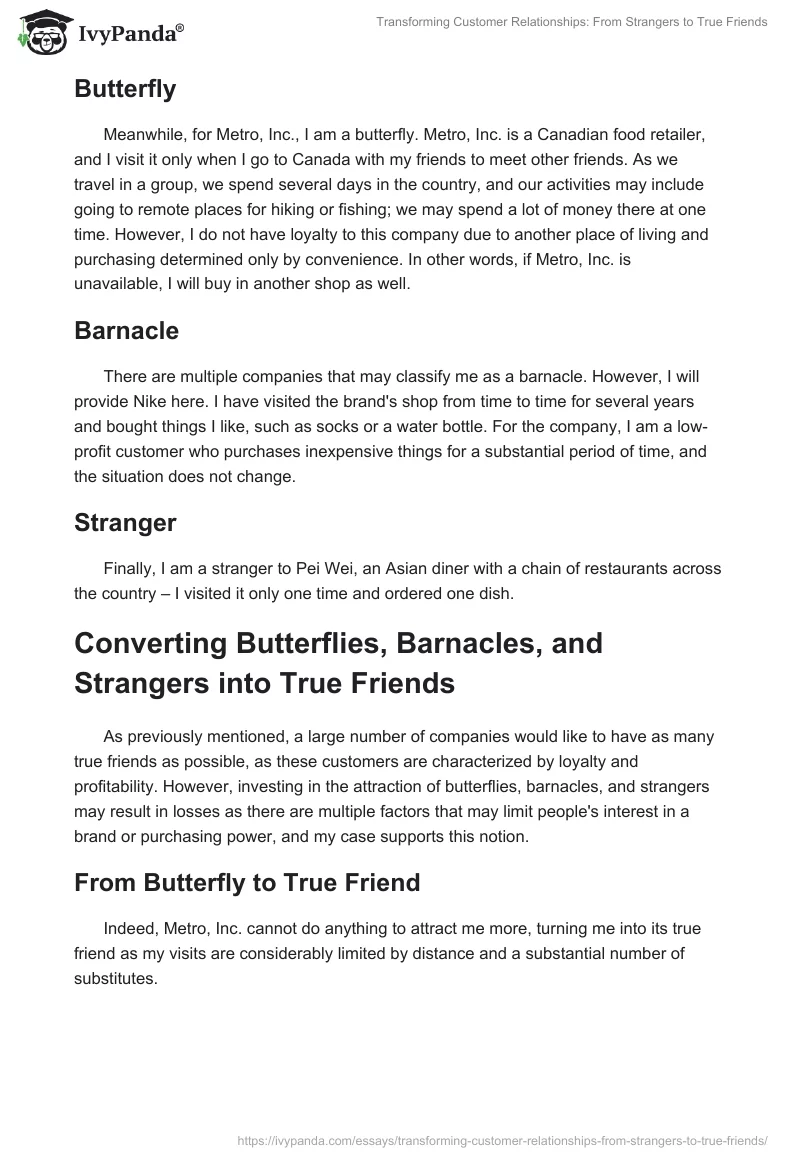 Transforming Customer Relationships: From Strangers to True Friends. Page 2