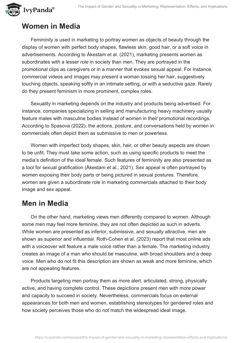 The Impact of Gender and Sexuality in Marketing: Representation, Effects, and Implications. Page 2