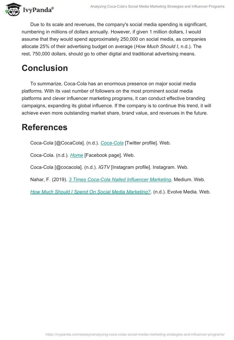 Analyzing Coca-Cola’s Social Media Marketing Strategies and Influencer Programs. Page 2