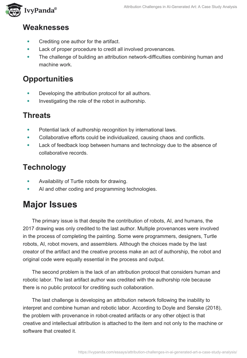 Attribution Challenges in AI-Generated Art: A Case Study Analysis. Page 2