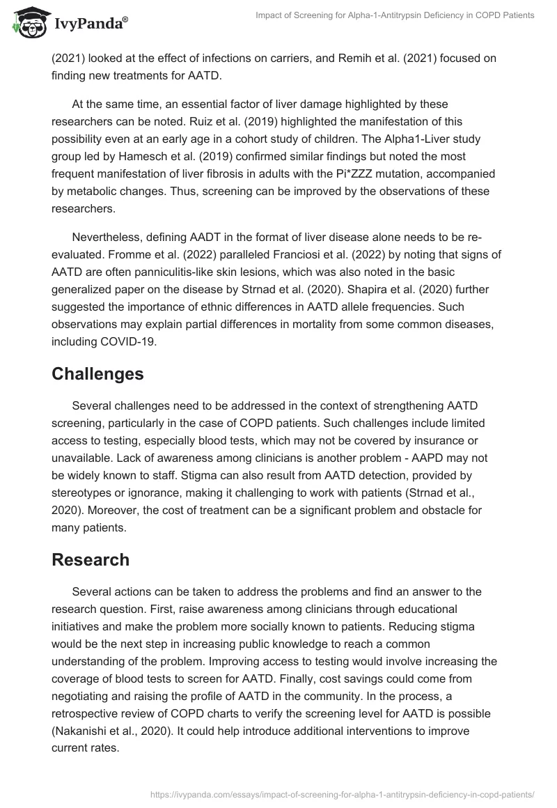 Impact of Screening for Alpha-1-Antitrypsin Deficiency in COPD Patients. Page 2