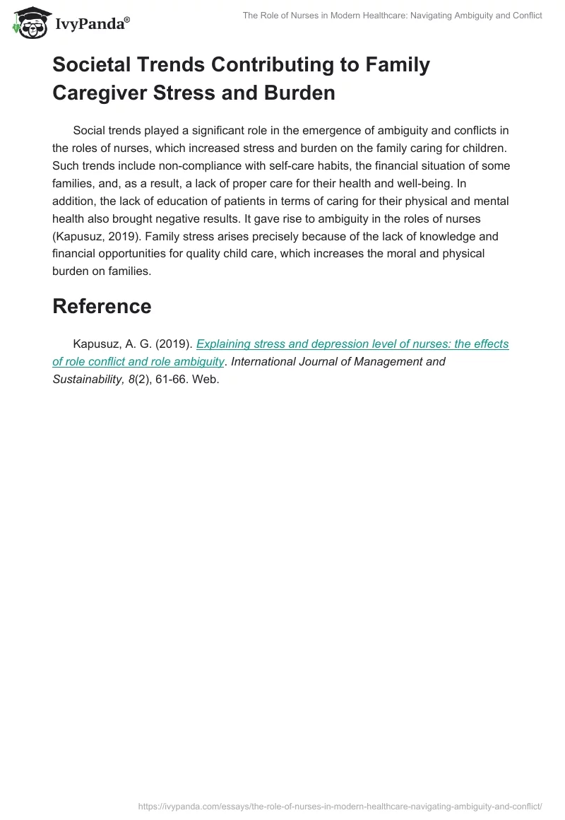 The Role of Nurses in Modern Healthcare: Navigating Ambiguity and Conflict. Page 2