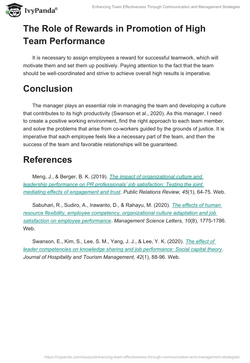 Enhancing Team Effectiveness Through Communication and Management Strategies. Page 2