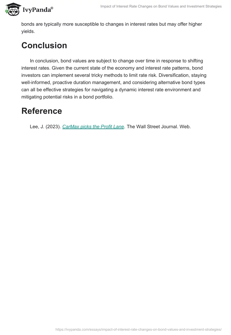 Impact of Interest Rate Changes on Bond Values and Investment Strategies. Page 2