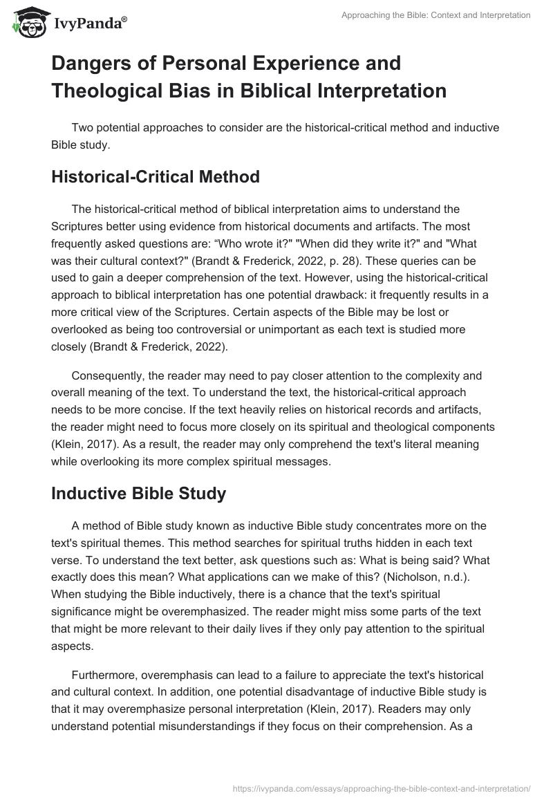 Approaching the Bible: Context and Interpretation. Page 2