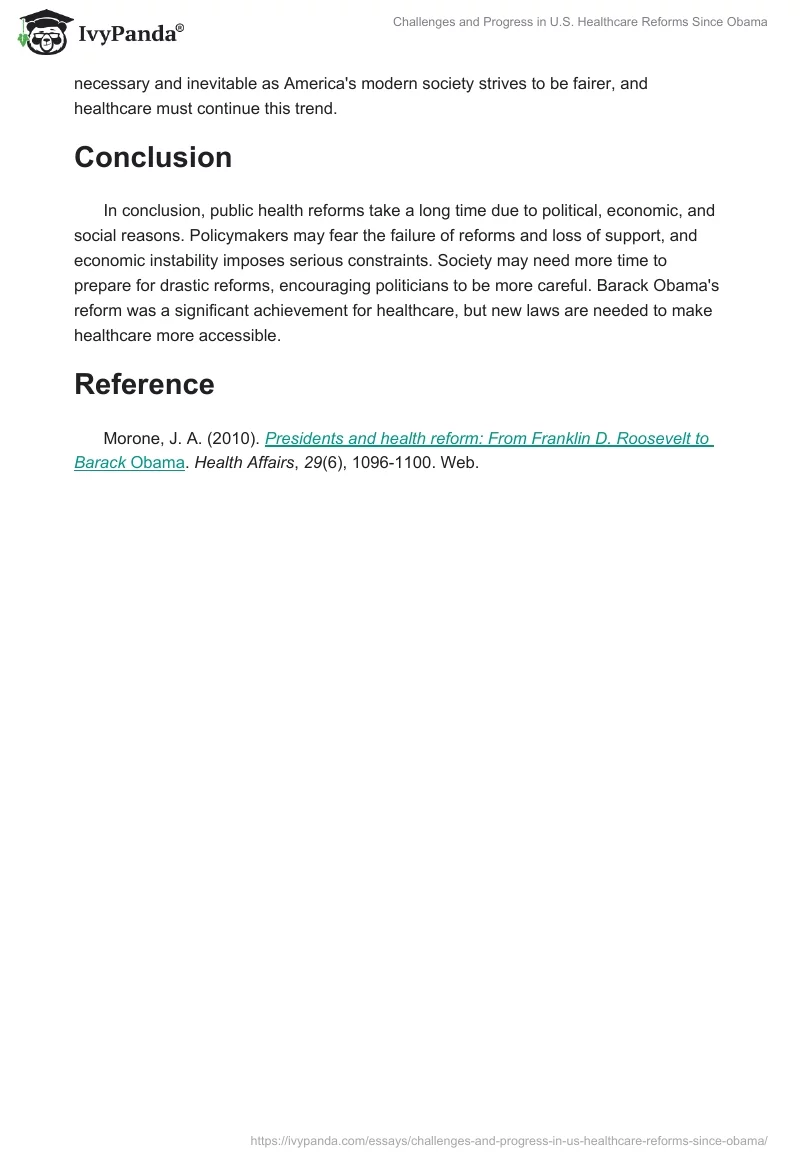 Challenges and Progress in U.S. Healthcare Reforms Since Obama. Page 2